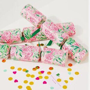 NEW NIB LILLY PULITZER PARTY CRACKERS POPPERS CONCH SHELL PINK KOALA LA LA RARE